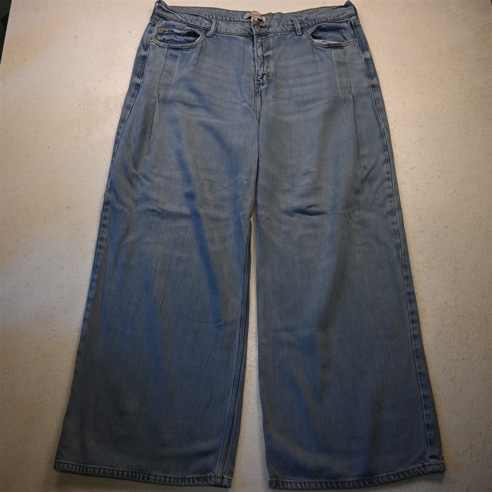 Lucky Brand 35 High Rise Wide Leg Light Stretch Denim Womens Jeans